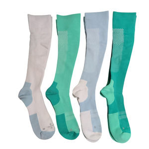 2 Pack Tommie Copper 4 Pack ErgoFit Compression OTC Socks- Blue/Green Large